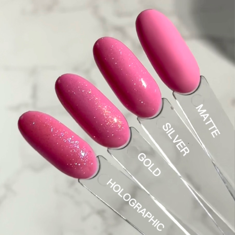 Top Coat No Wipe • Holographic Shimmer • 21FREE • The Gel Collection