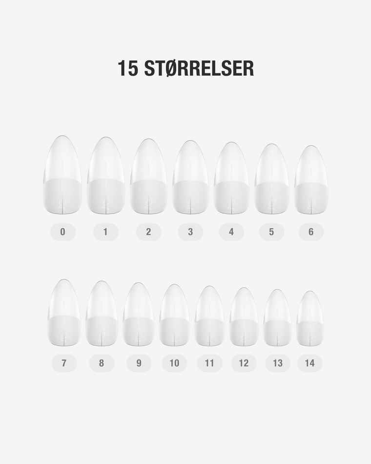Gel Tips • Almond Medium (360 stk) • The Gel Collection