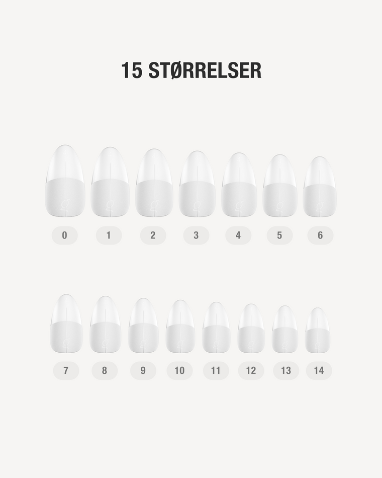 Gel Tips • Almond Short (360 stk) • The Gel Collection