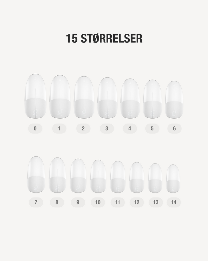 Gel Tips • Round Medium (360 stk) • The Gel Collection
