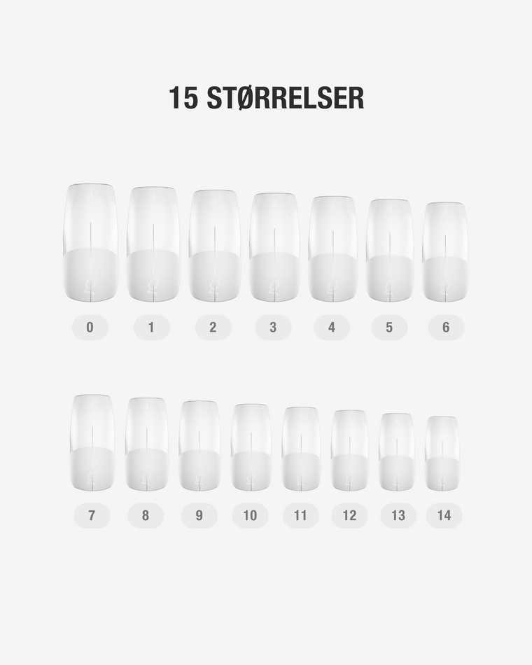 Gel Tips • Square Medium (360 stk) • The Gel Collection