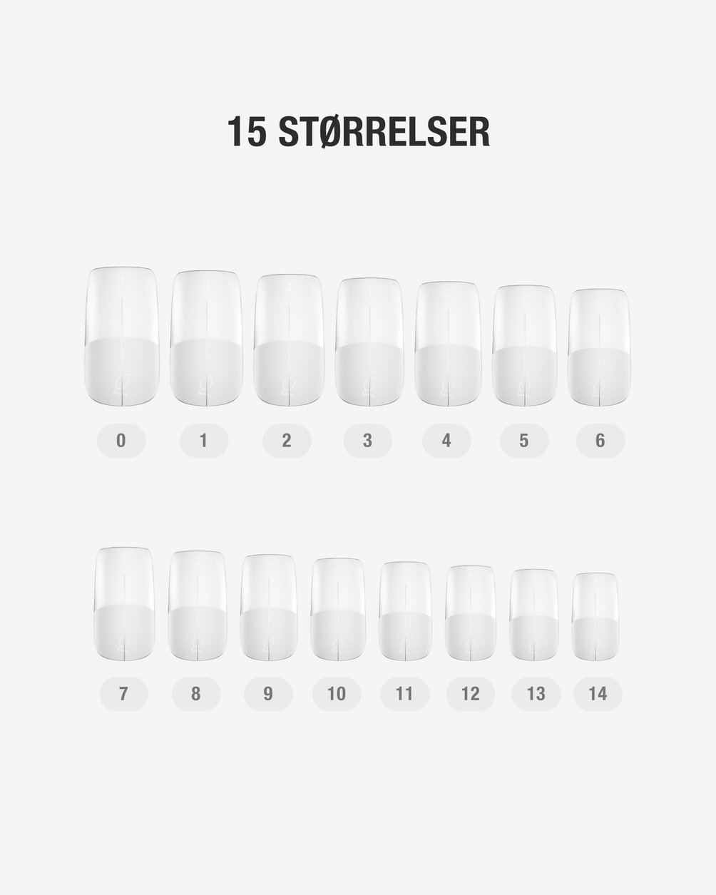 Gel Tips Square Short – 15 størrelser
