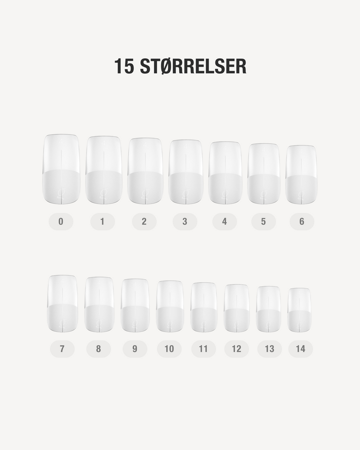 Gel Tips • Square Short (360 stk) • The Gel Collection