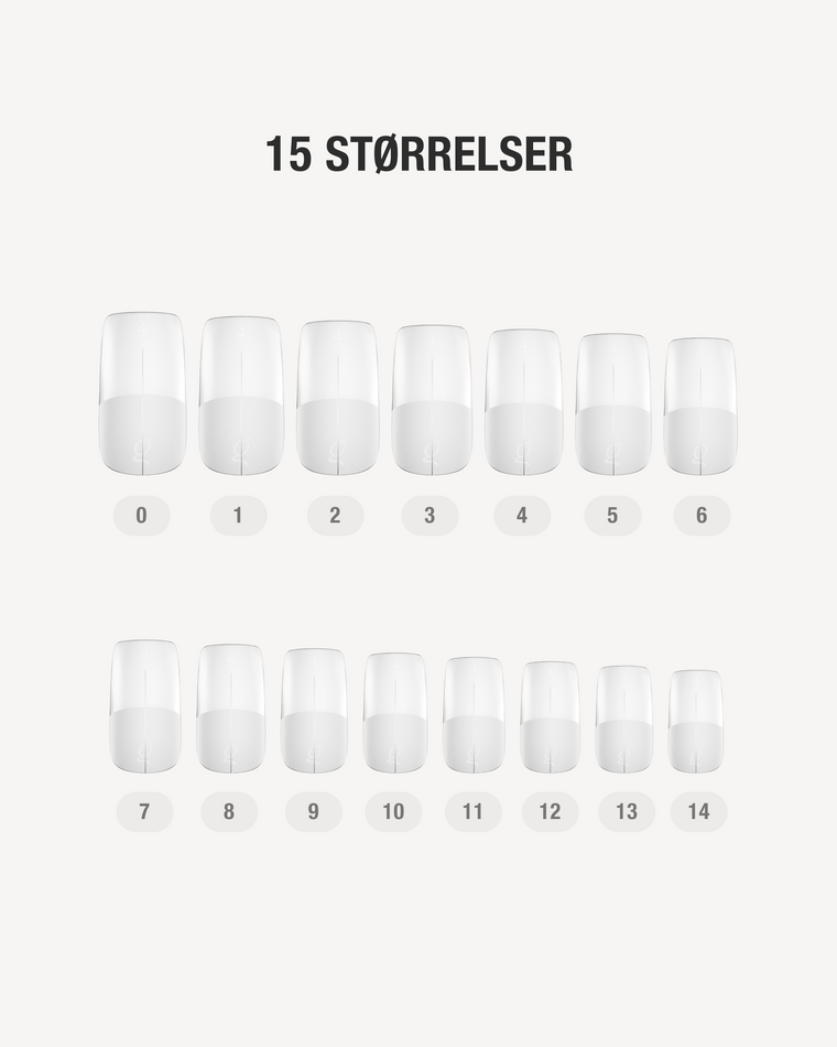 Gel Tips • Square Short (360 stk) • The Gel Collection