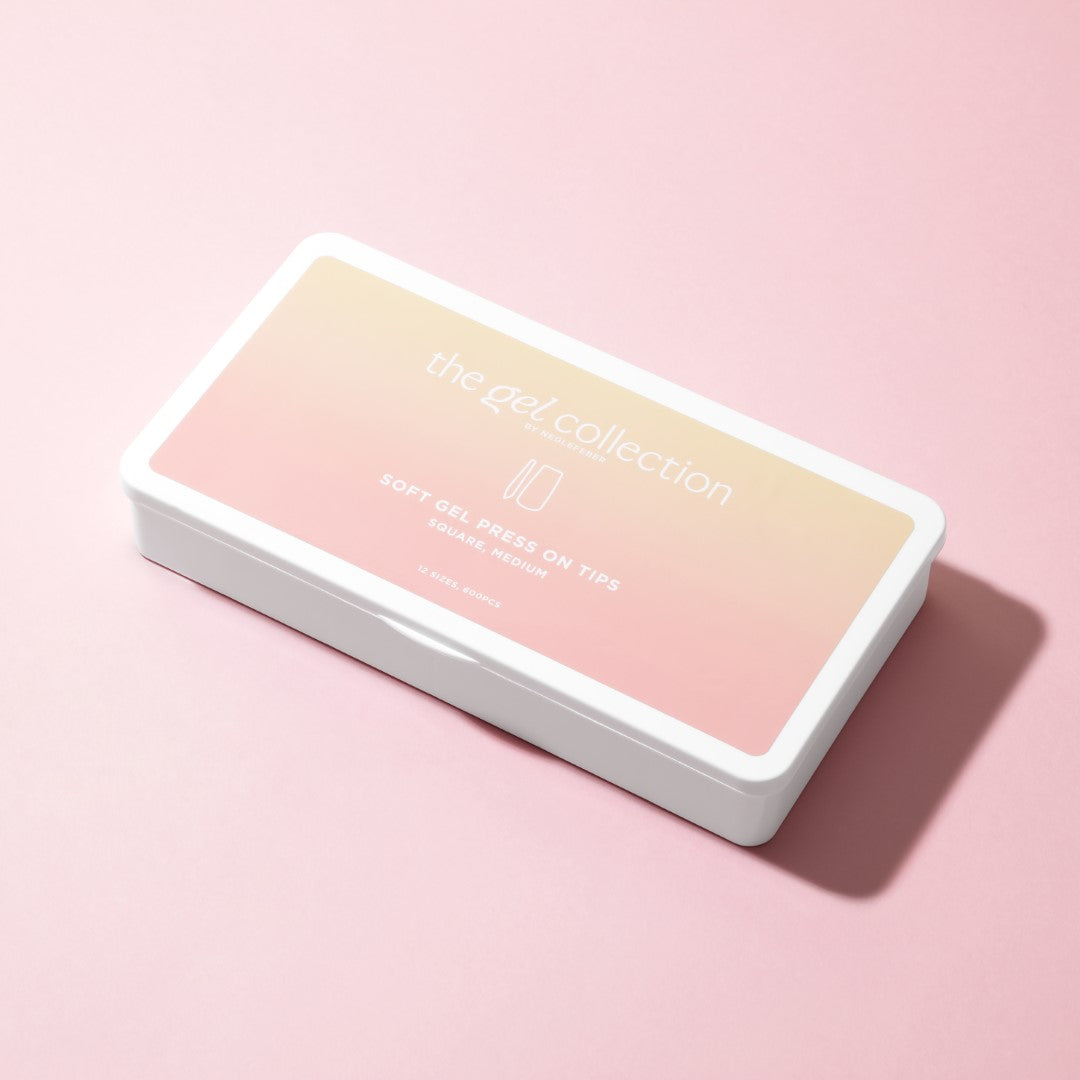 Soft Gel Press On Tipper • Square Medium (600 stk) • The Gel Collection
