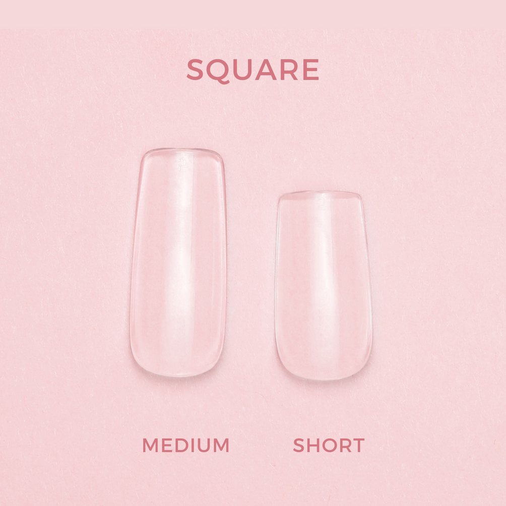 Soft Gel Press On Tipper • Square Short (600 stk) • The Gel Collection