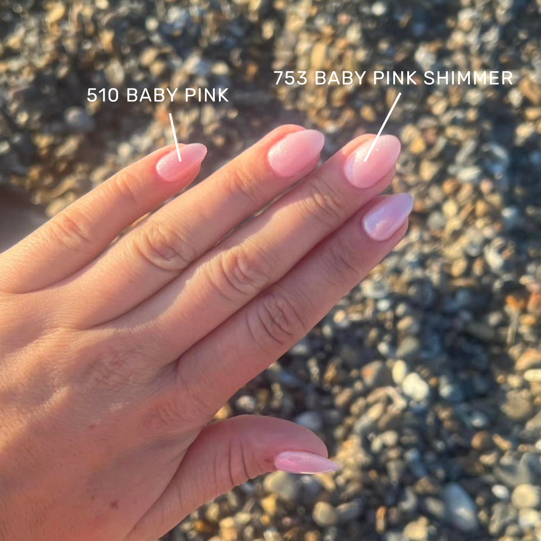 Gel Polish • 753 Baby Pink Shimmer (transparent) • 21FREE • The Gel Collection™