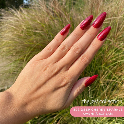 Gel Polish • 784 Deep Cherry Sparkle (semi-transparent) • 21FREE  • The Gel Collection™