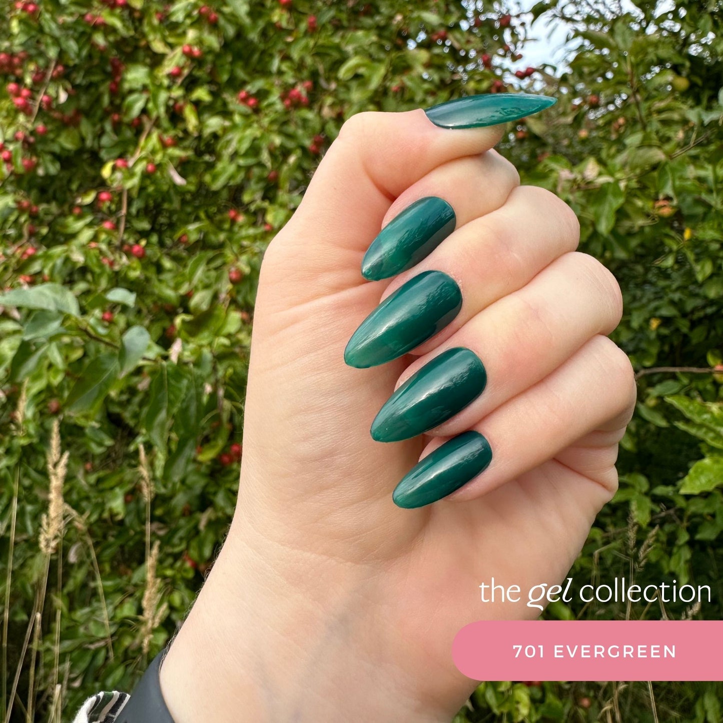 Gel Polish • 701 Evergreen (semi-transparent) • 21FREE • The Gel Collection™