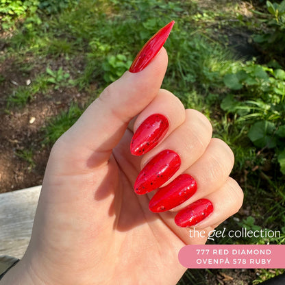 Gel Polish • 777 Red Diamond (semi-transparent) • 21FREE • The Gel Collection™