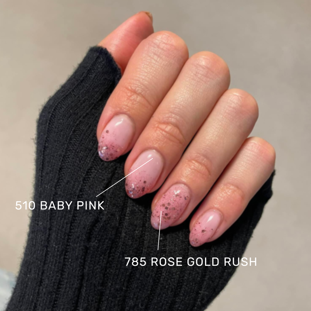 Gel Polish • 785 Rose Gold Rush (transparent) • 21FREE • The Gel Collection™