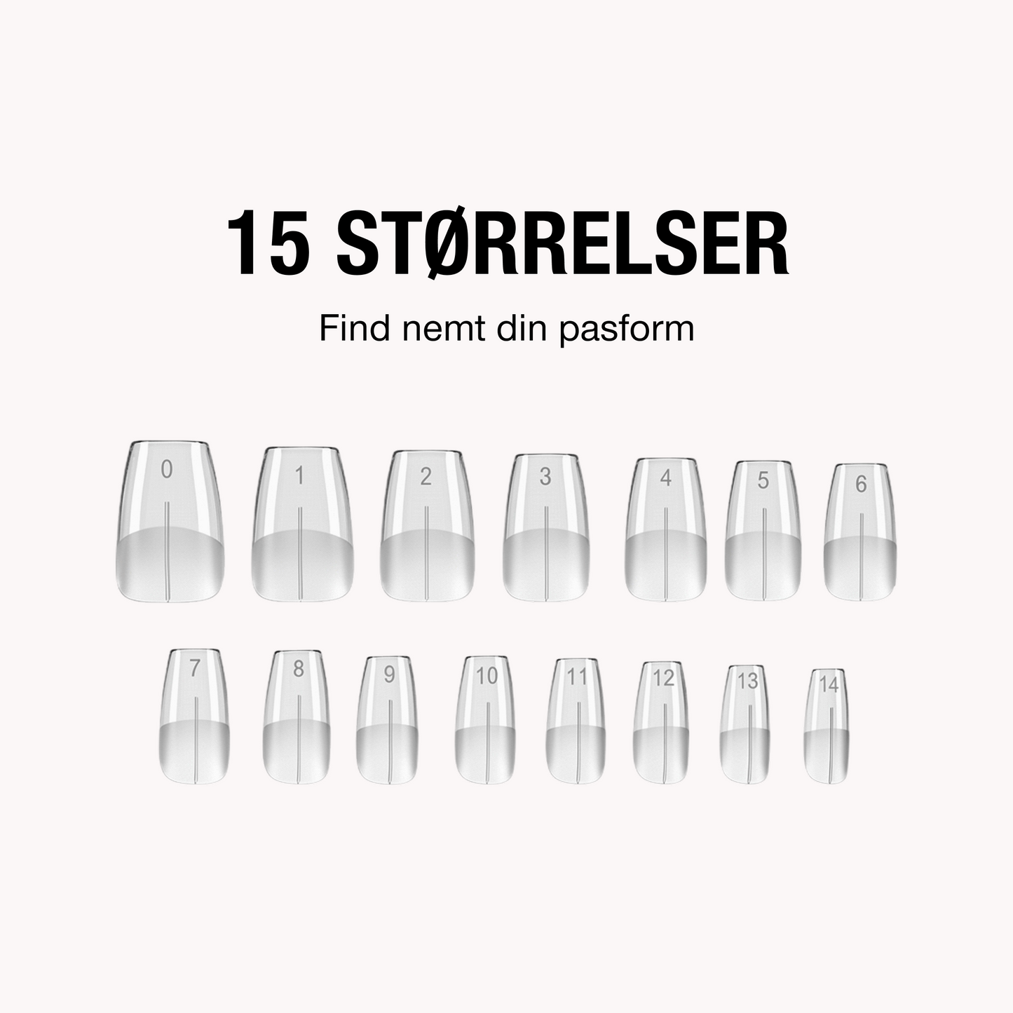 Gel Tips • Coffin Medium (360 stk) • The Gel Collection