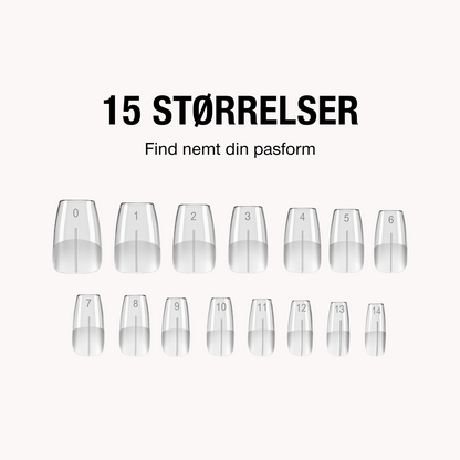 Gel Tips • Coffin Medium (360 stk) • The Gel Collection
