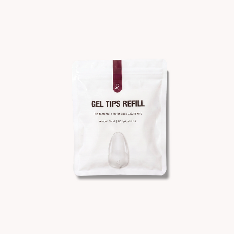 Gel Tips • Almond Short • Refill Bags (60 stk) • The Gel Collection