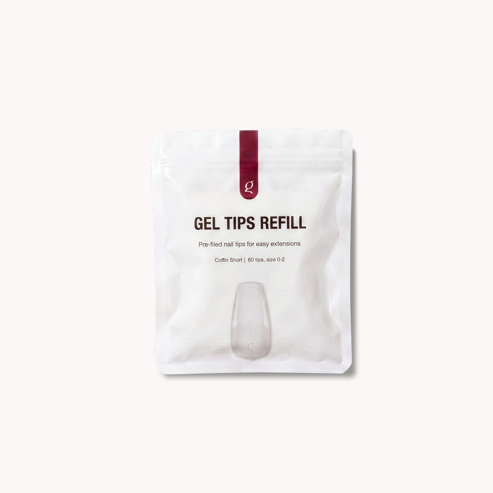 Gel Tips • Coffin Short • Refill Bags (60 stk) • The Gel Collection