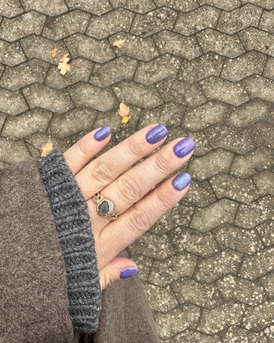 552 Purple Night, Top Coat No Wipe Holographic Shimmer