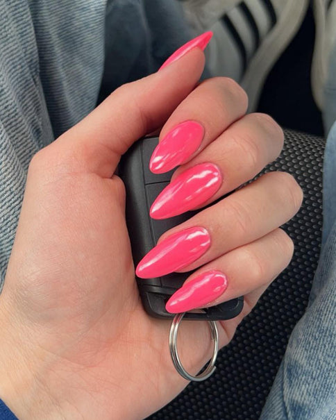 584 Hot Pink + PEARL POWDER, SILVER 
