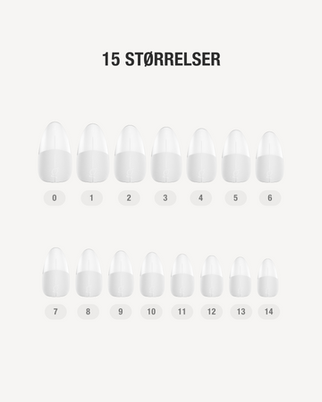 Gel Tips Almond Short – 15 størrelser