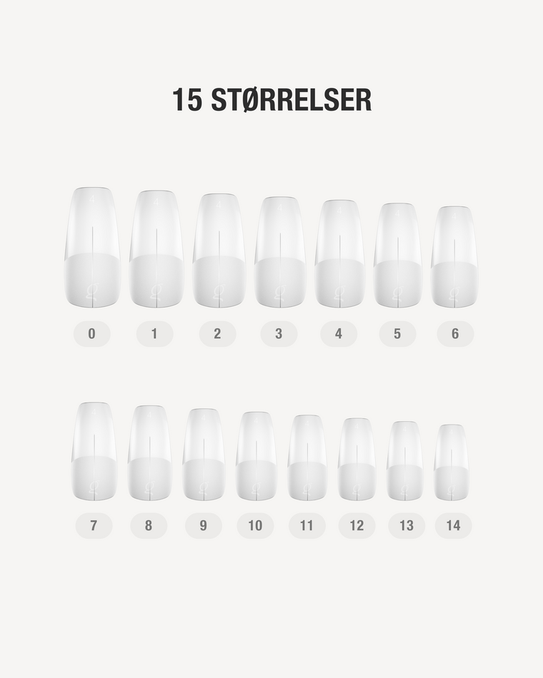 Gel Tips • Coffin Medium (360 stk) • The Gel Collection