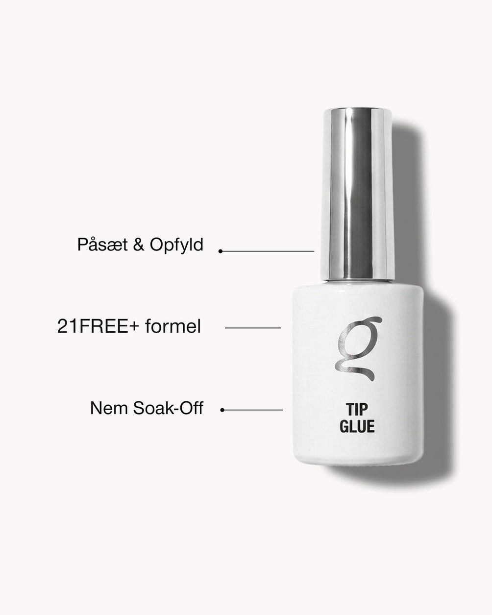 Tip Glue – påsæt & opfyld, 21FREE+ formel, nem soak-off