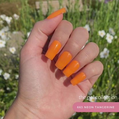 Gel Polish • 663 Neon Tangerine (semi-transparent) • 21FREE • The Gel Collection™