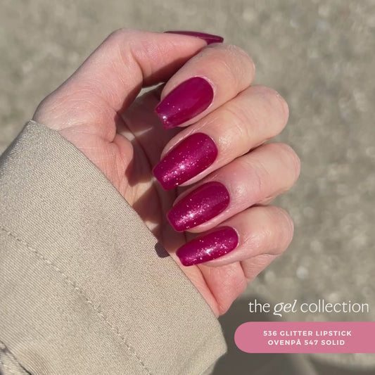 Gel Polish • 536 Glitter Lipstick (transparent) • 21FREE • The Gel Collection™