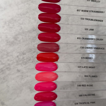 Gel Polish • 617 Warm Strawberry (semi-transparent) • 21FREE • The Gel Collection™