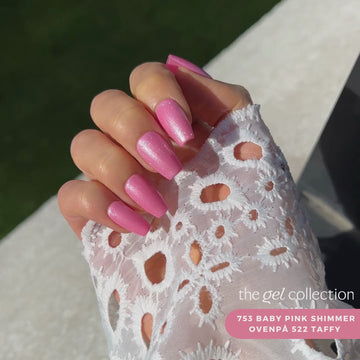 Gel Polish • 753 Baby Pink Shimmer (transparent) • 21FREE • The Gel Collection™