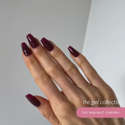 Gel Polish • 725 Walnut Cherry (semi-transparent) • 21FREE • The Gel Collection™