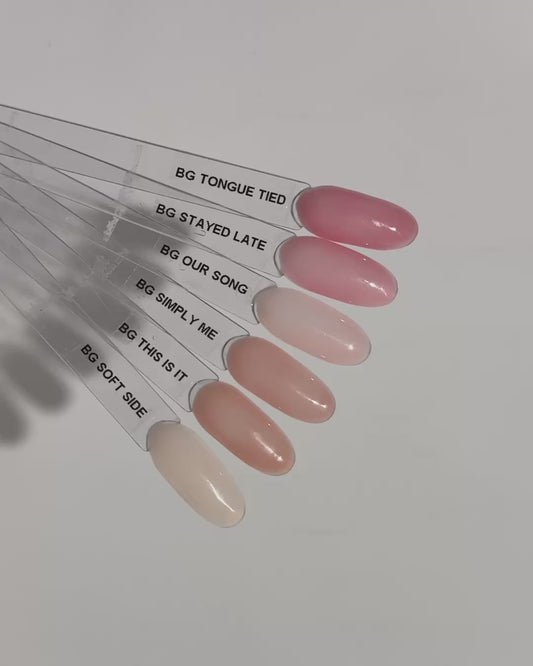 Builder Gel swatch 01-06