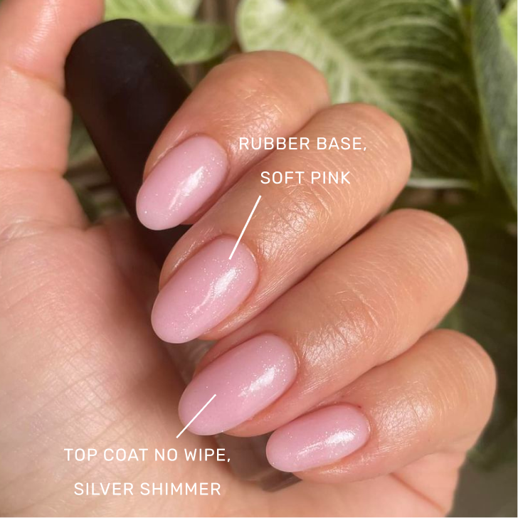 Top Coat No Wipe • Silver Shimmer • 21FREE • The Gel Collection