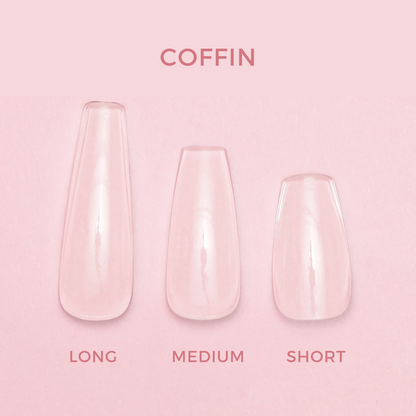 Soft Gel Press On Tipper • Coffin Long (600 stk) • The Gel Collection