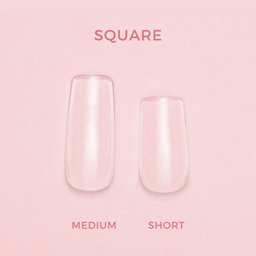 Soft Gel Press On Tipper • Square Short (600 stk) • The Gel Collection