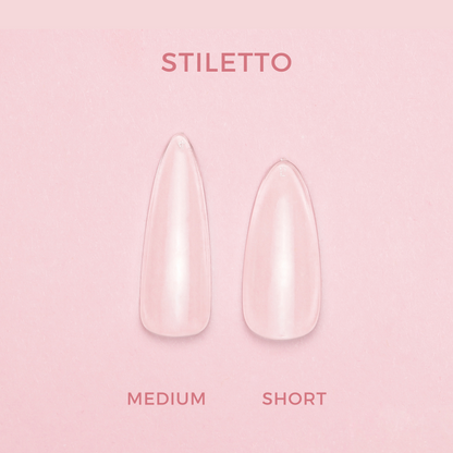 Soft Gel Press On Tipper • Stiletto Short (600 stk) • The Gel Collection